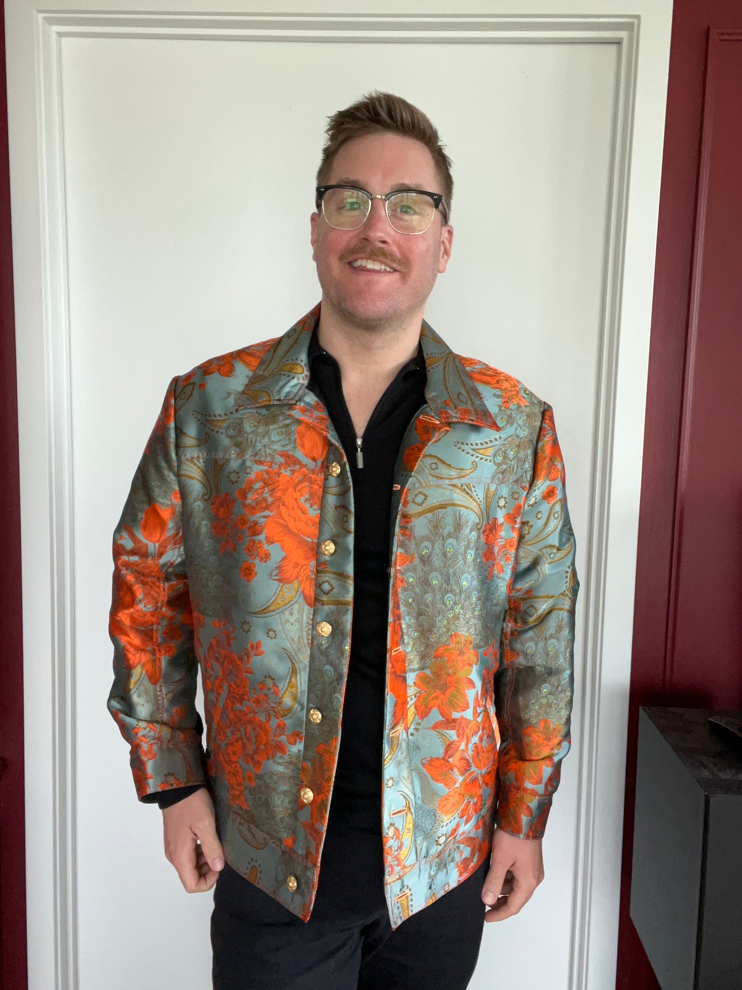 Orange Floral Workmans Jacket