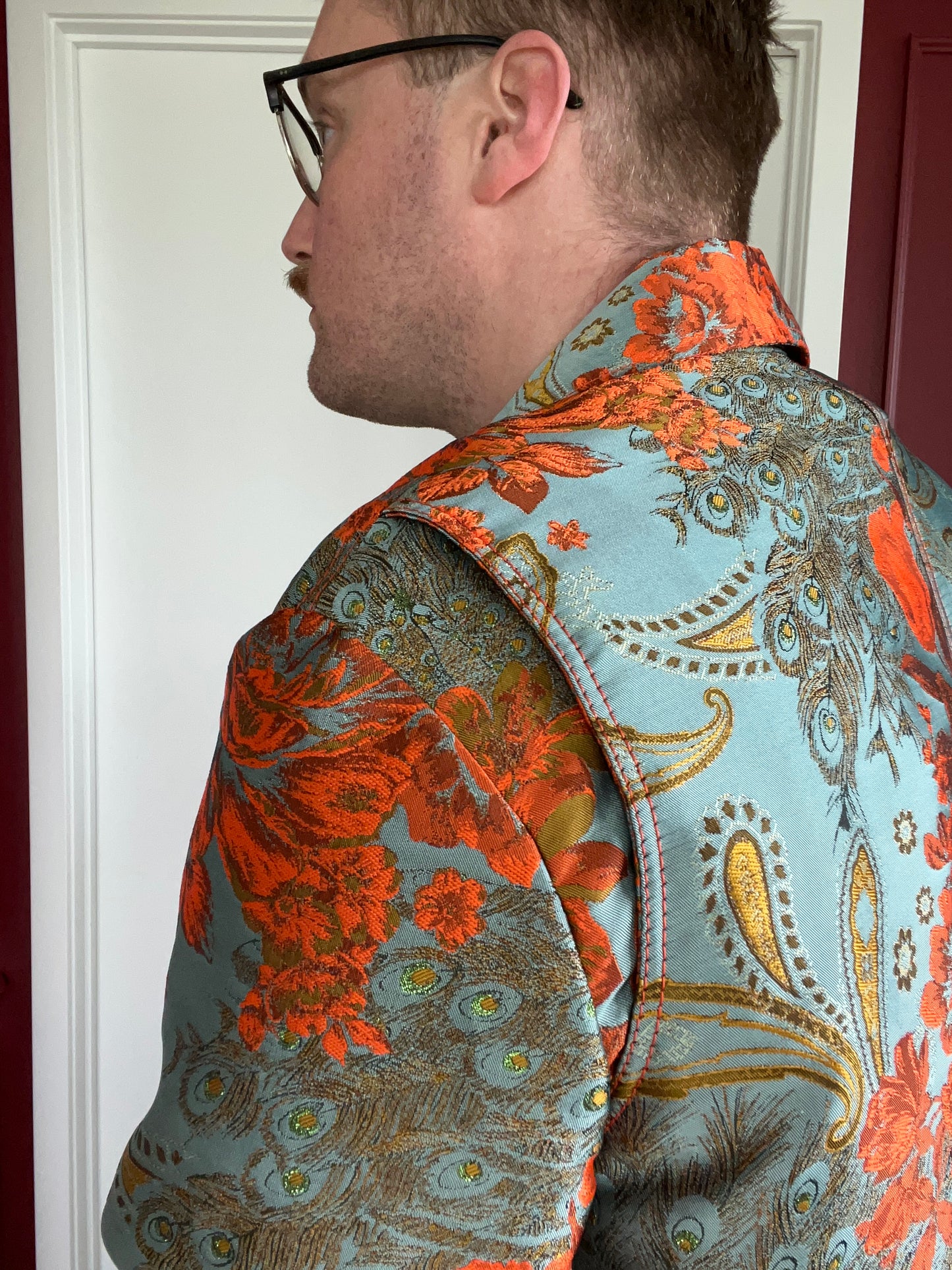 Orange Floral Workmans Jacket