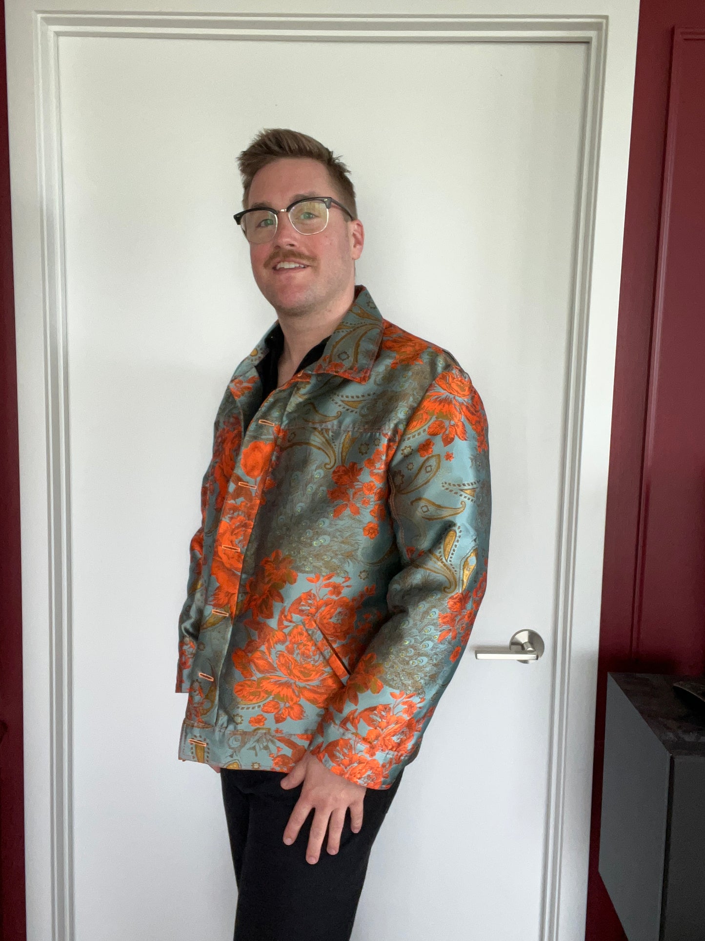 Orange Floral Workmans Jacket