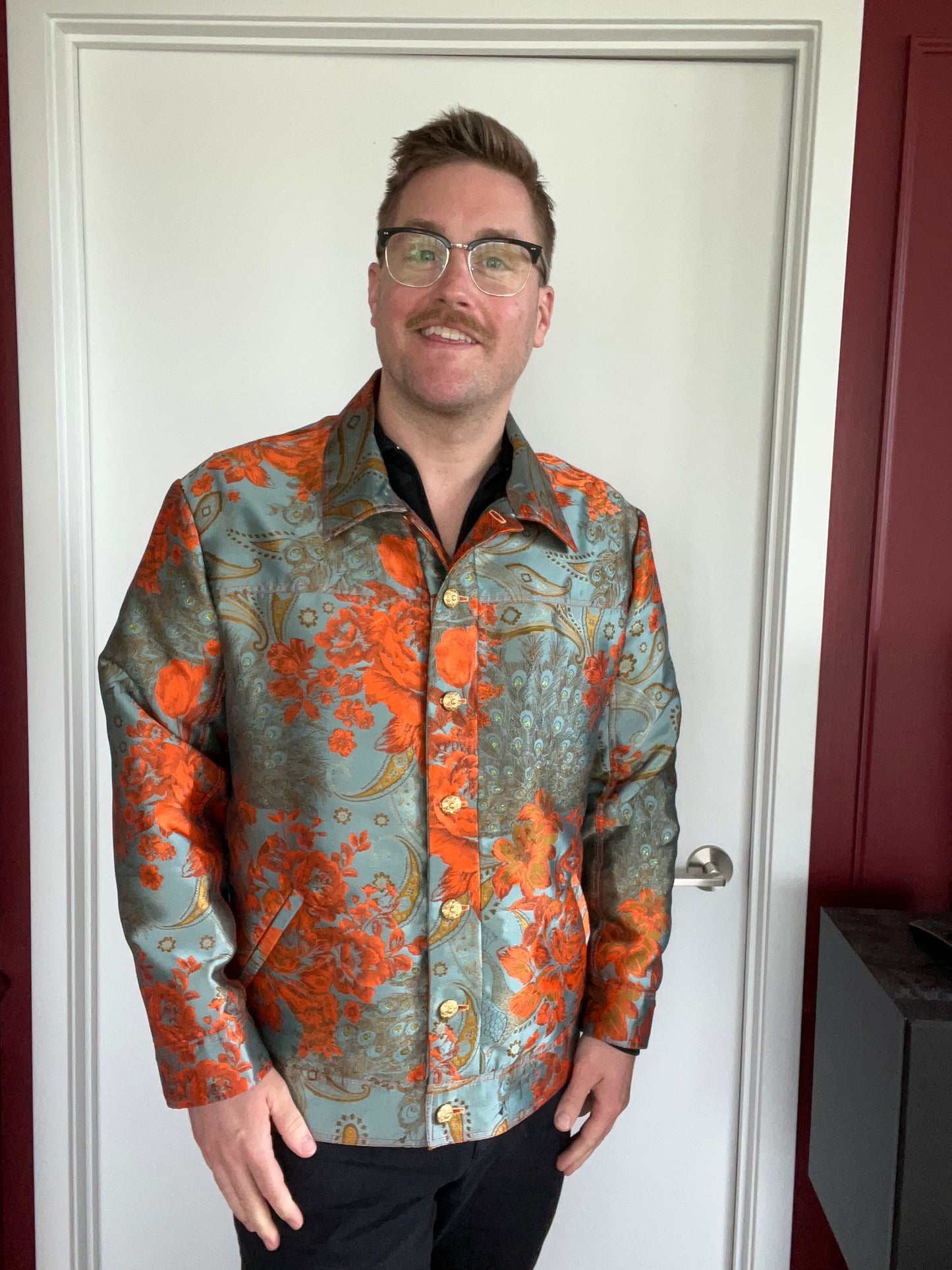 Orange Floral Workmans Jacket