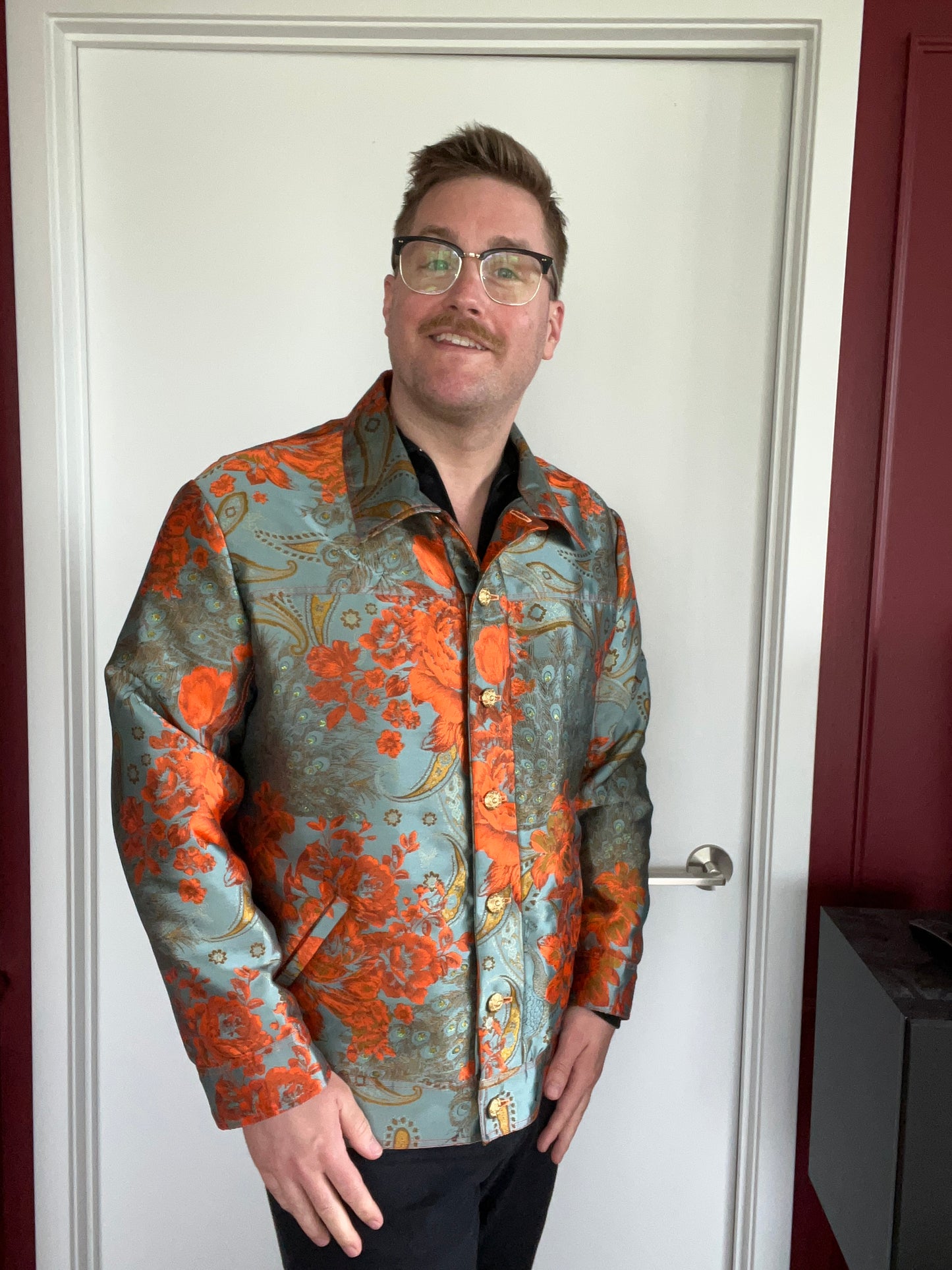 Orange Floral Workmans Jacket