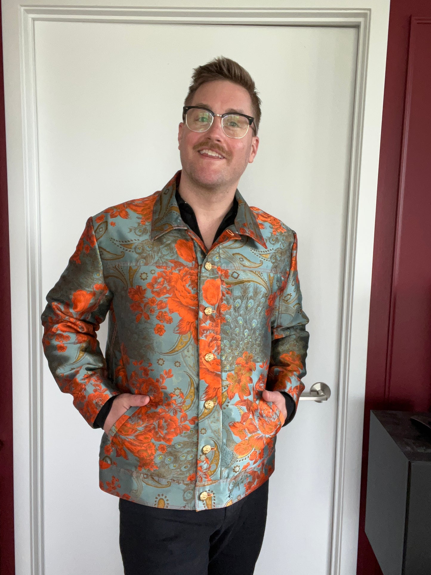 Orange Floral Workmans Jacket