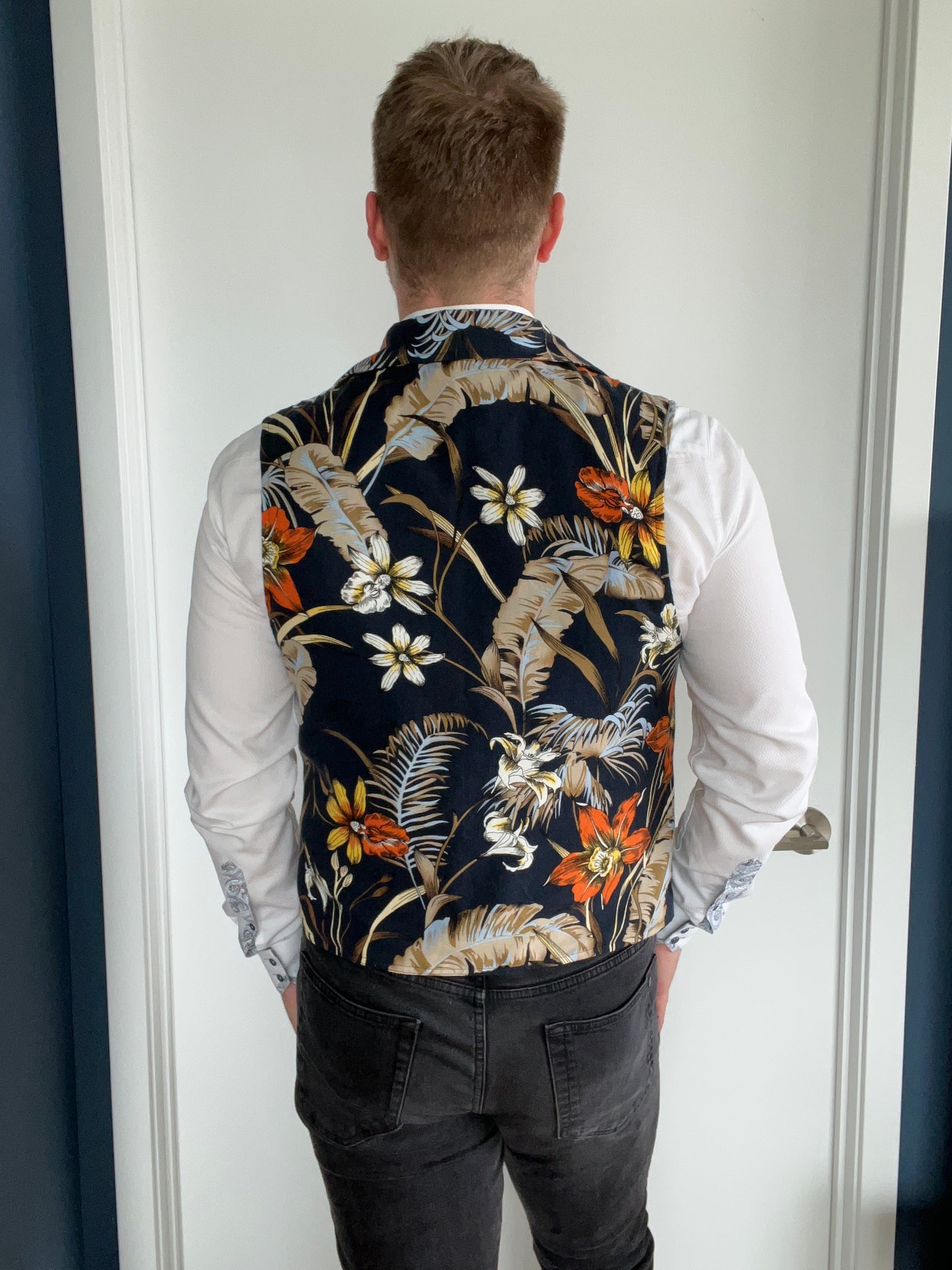 Blue Tropical Waistcoat