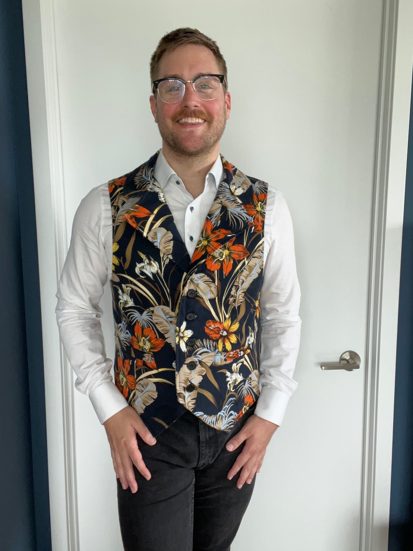 Blue Tropical Waistcoat